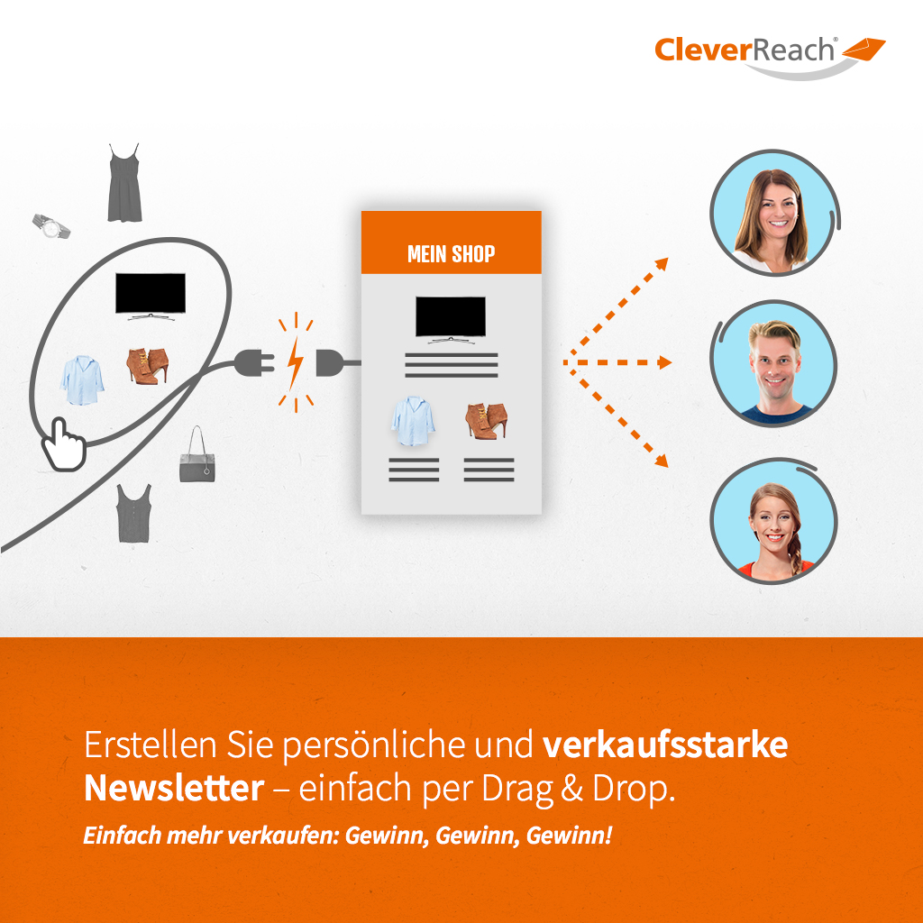 Erstellen Sie persönliche und verkaufsstarke Newsletter - einfach per Drag & Drop