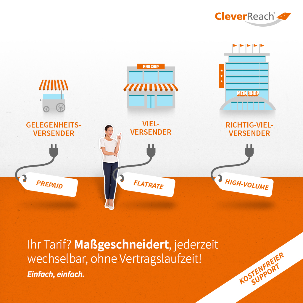Ihr Tarif, maßgeschneidert, jederzeit wechselbar, ohne Vertragslaufzeit