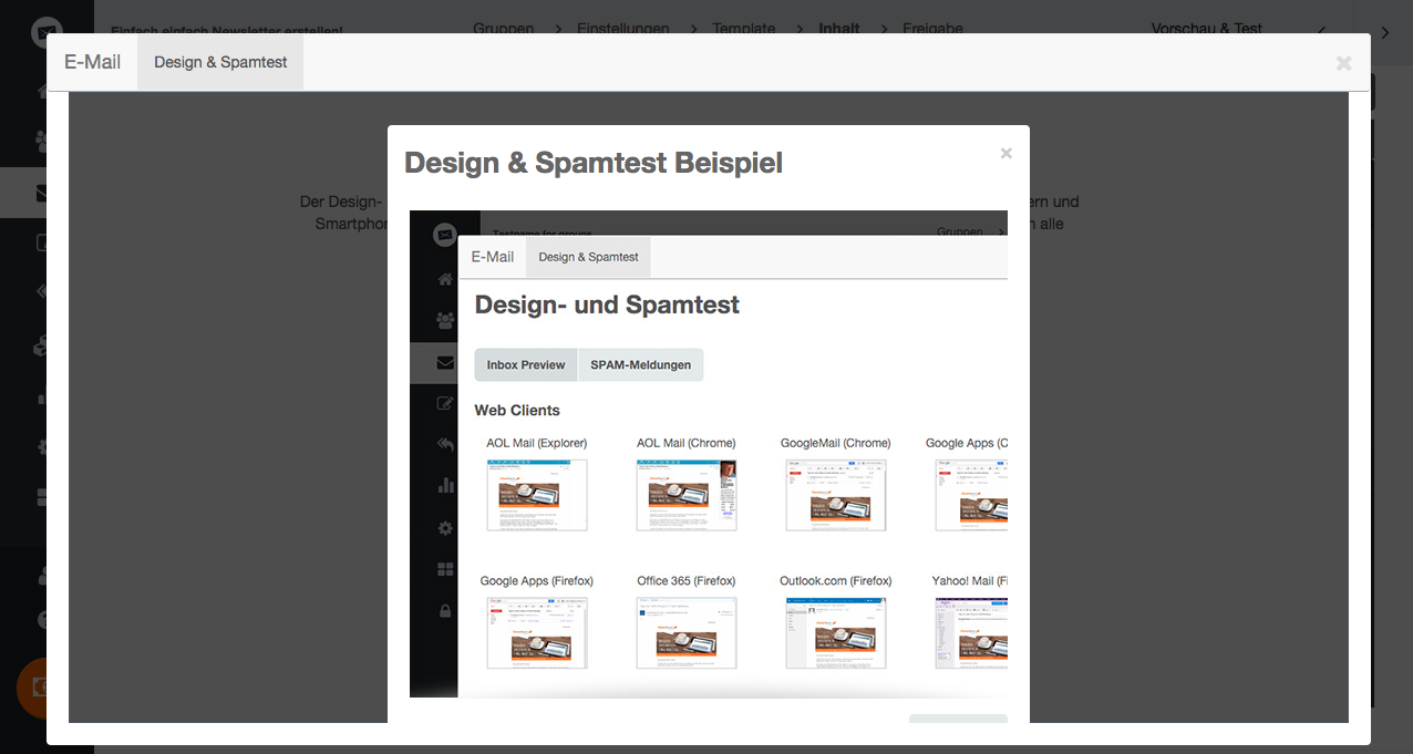 Design- und Spamtest