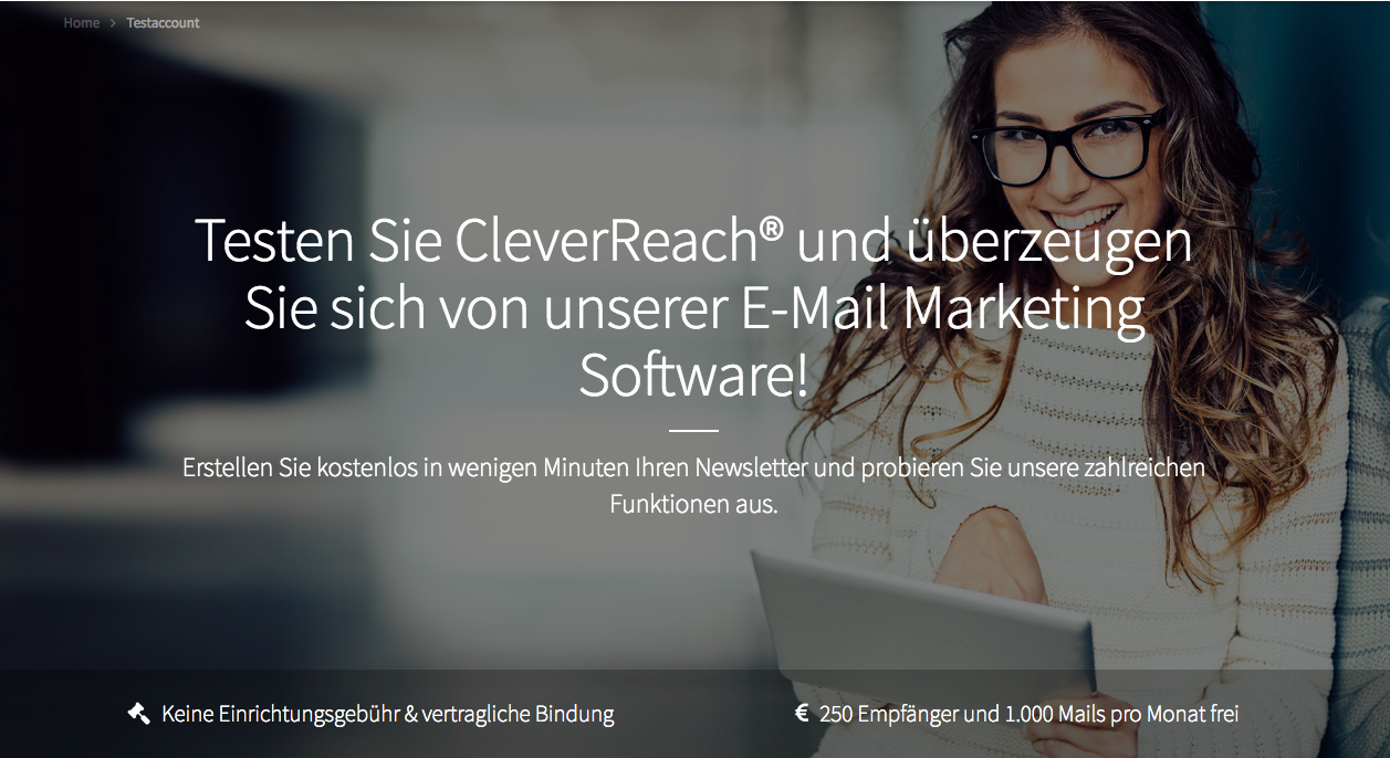 screenshot: Erstellen und versenden Sie Newsletter völlig kostenfrei