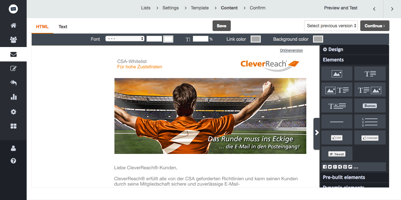 screenshot: Wie wird das CSA-Whitelisting garantiert?