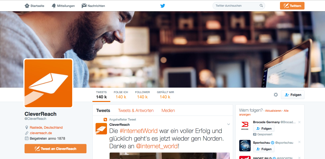 screenshot: Nutzen Sie Synergien: Verknüpfen Sie Ihren Newsletter mit Social Media