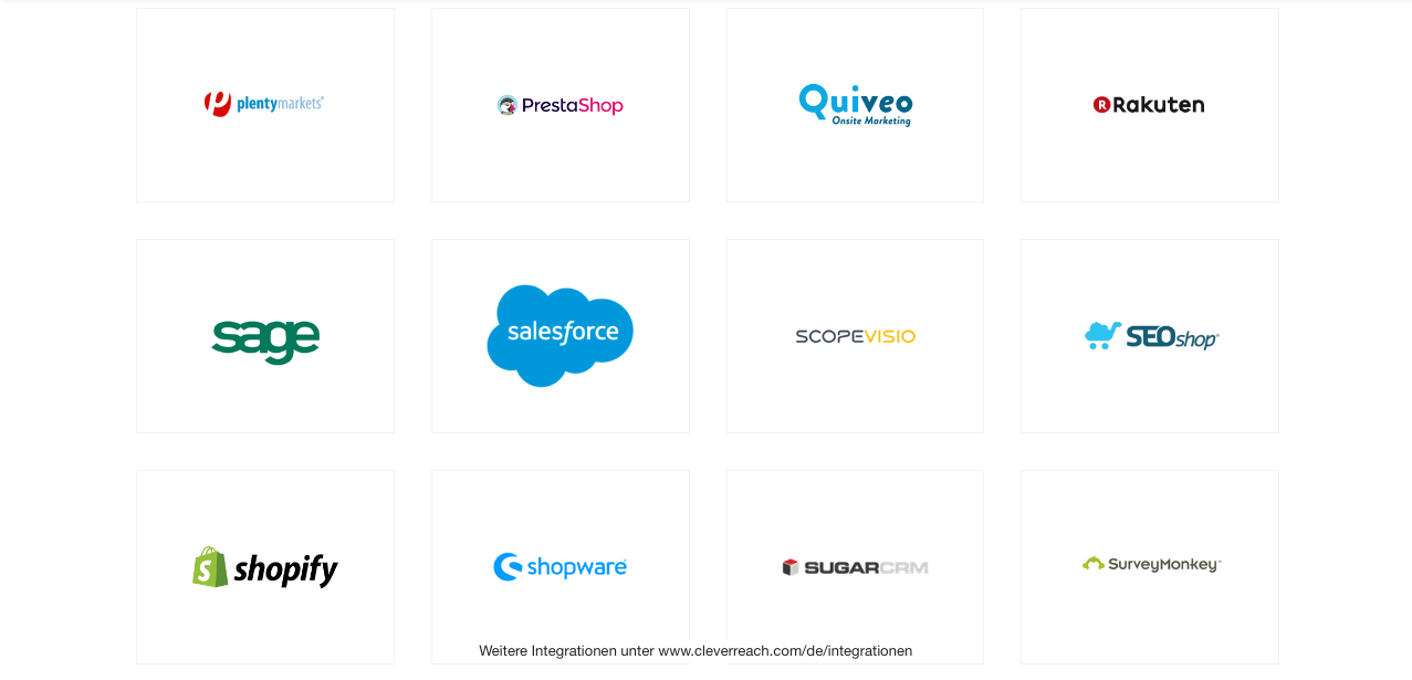 screenshot: Diese professionellen Integrationen gibt es bereits