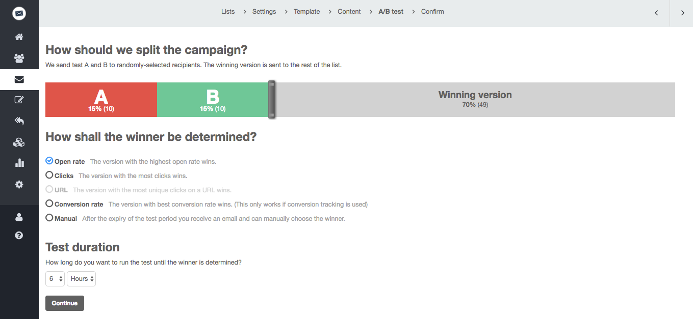 screenshot: Variables you can test
