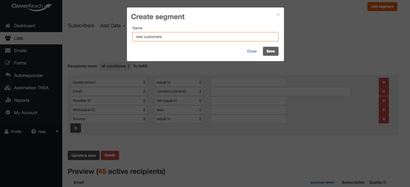 screenshot: Set up relevant data fields to save your data.