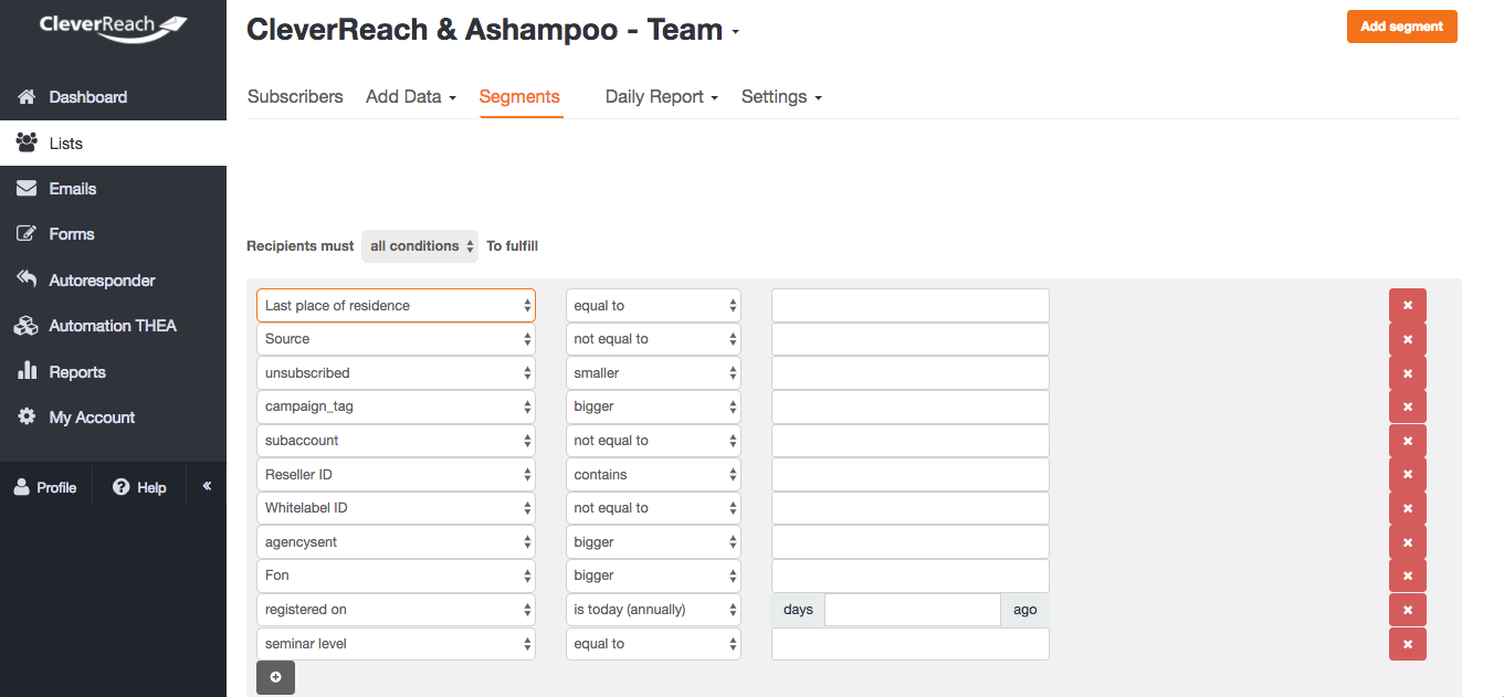 screenshot: screenshot: Easily create new filters and segments