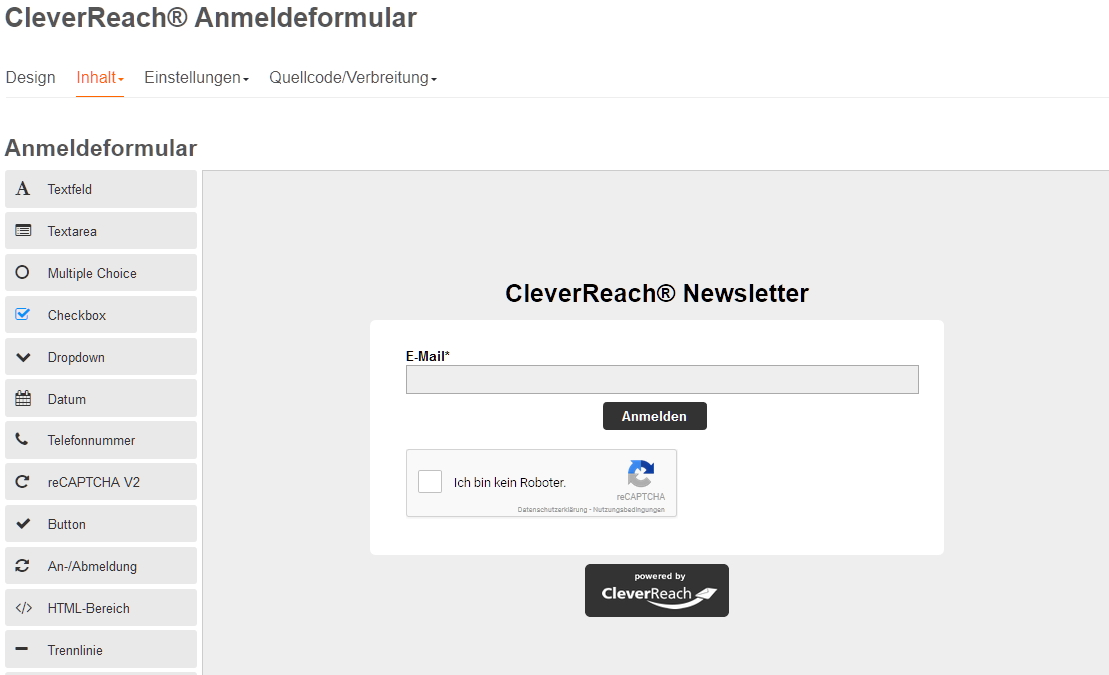 screenshot: Nutzung von Captcha