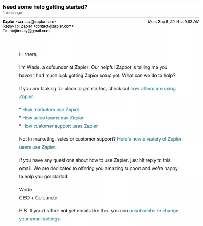 CleverReach PUSH Best Practice service provider Zapier