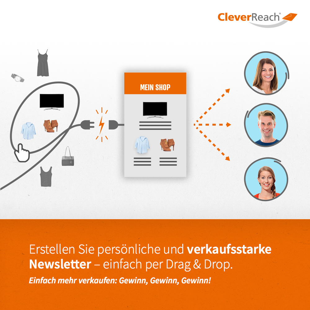 bigcommerce mit cleverreach® verbinden - erstellen sie persönliche und verkaufsstarke newsletter mit drag & drop editor erstellen