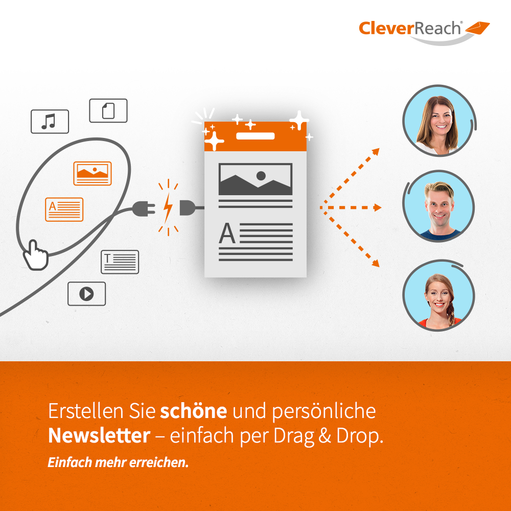 wordpress mit cleverreach® verbinden - erstellen sie persönliche und verkaufsstarke newsletter mit drag & drop editor erstellen