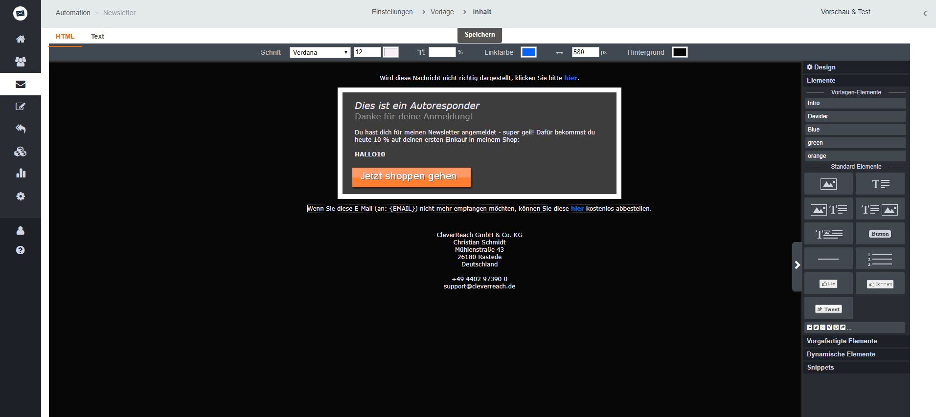 cleverreach_screenshot_autoresponder_follow-ups_thea_automation_beispiel_email