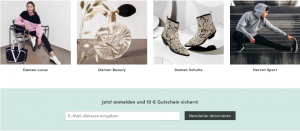E-Mail Adressgewinnung: Die Versuchungen - Willkommensrabatt Mode - CleverReach®