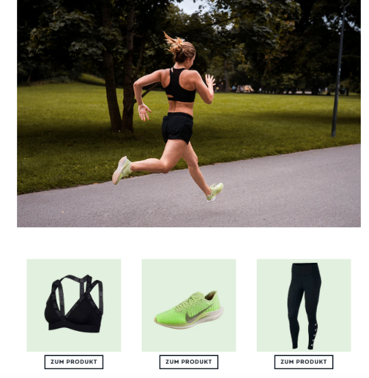 E-Mail Newsletter Adressgewinnung - Corporate Blog Sportscheck mit Produkt Links - CleverReach®