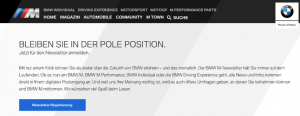 E-Mail Newsletter Adressgewinnung - Corporate Magazin als Kundenbindungstool BMW- CleverReach®
