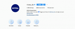 E-Mail Newsletter Marketing: Adressen gewinnen mit Instagram Beispiel Nivea - CleverReach®