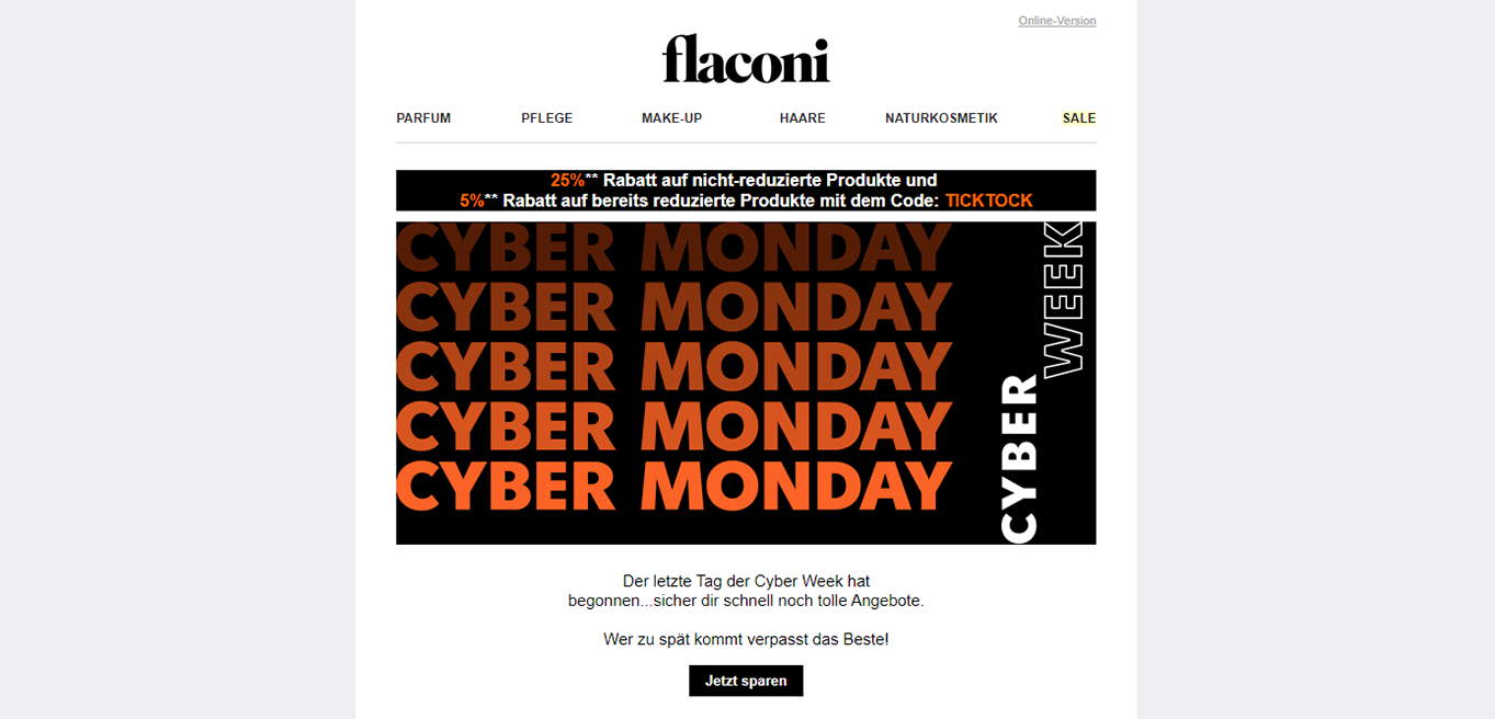 cleverreach_push_black-friday-cyber-week-flaconi-verlaengerung-bfcm