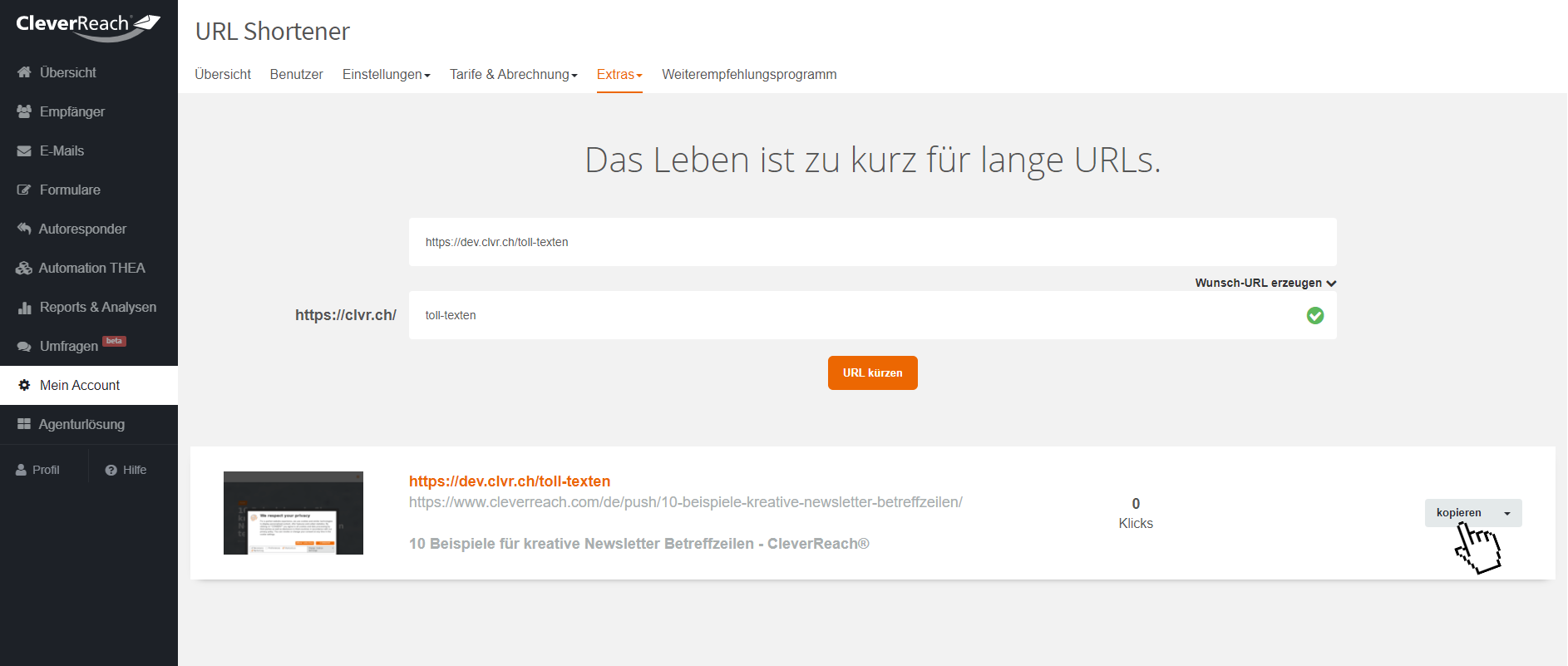 cleverreach-screenshot-url-shortener-kurz-links-personalisiert