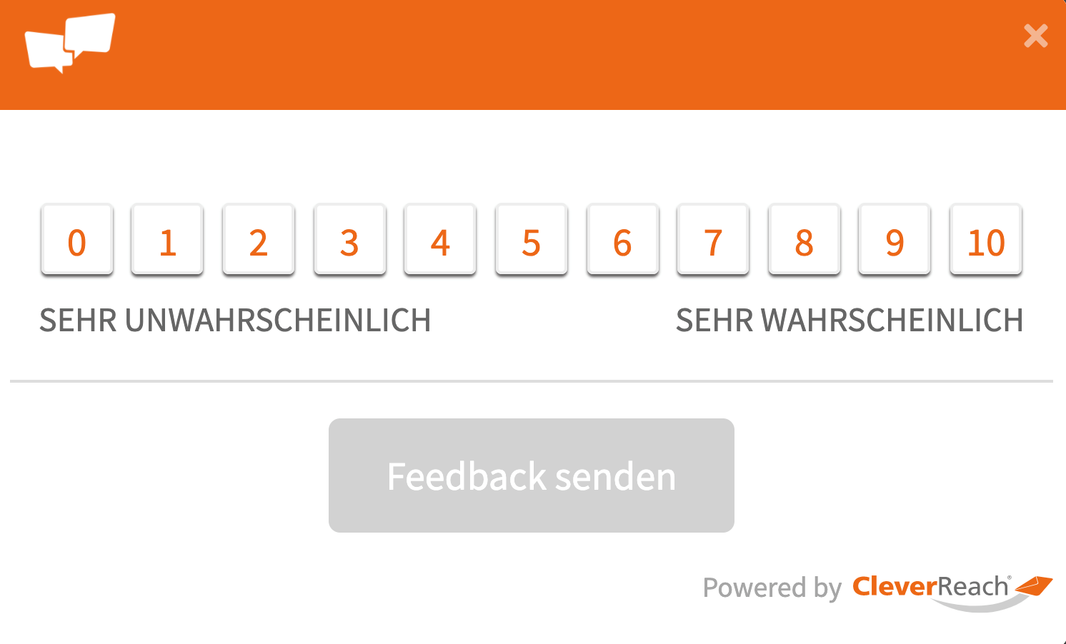 NPS-Score von 0 bis 10 der NPS Umfrage von CleverReach®_2