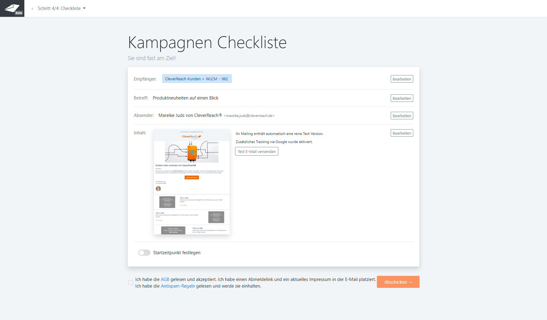 cleverreach-screenshot-newsletter-editor-email-erstellung-prozess-checklist
